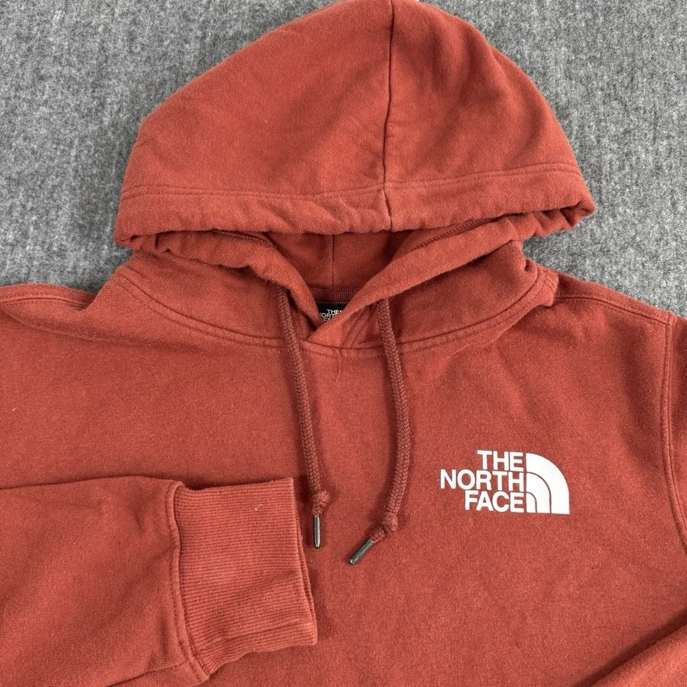 The North Face Men's M Hoodie Red Back Box Logo Never Stop Exploring Pullover